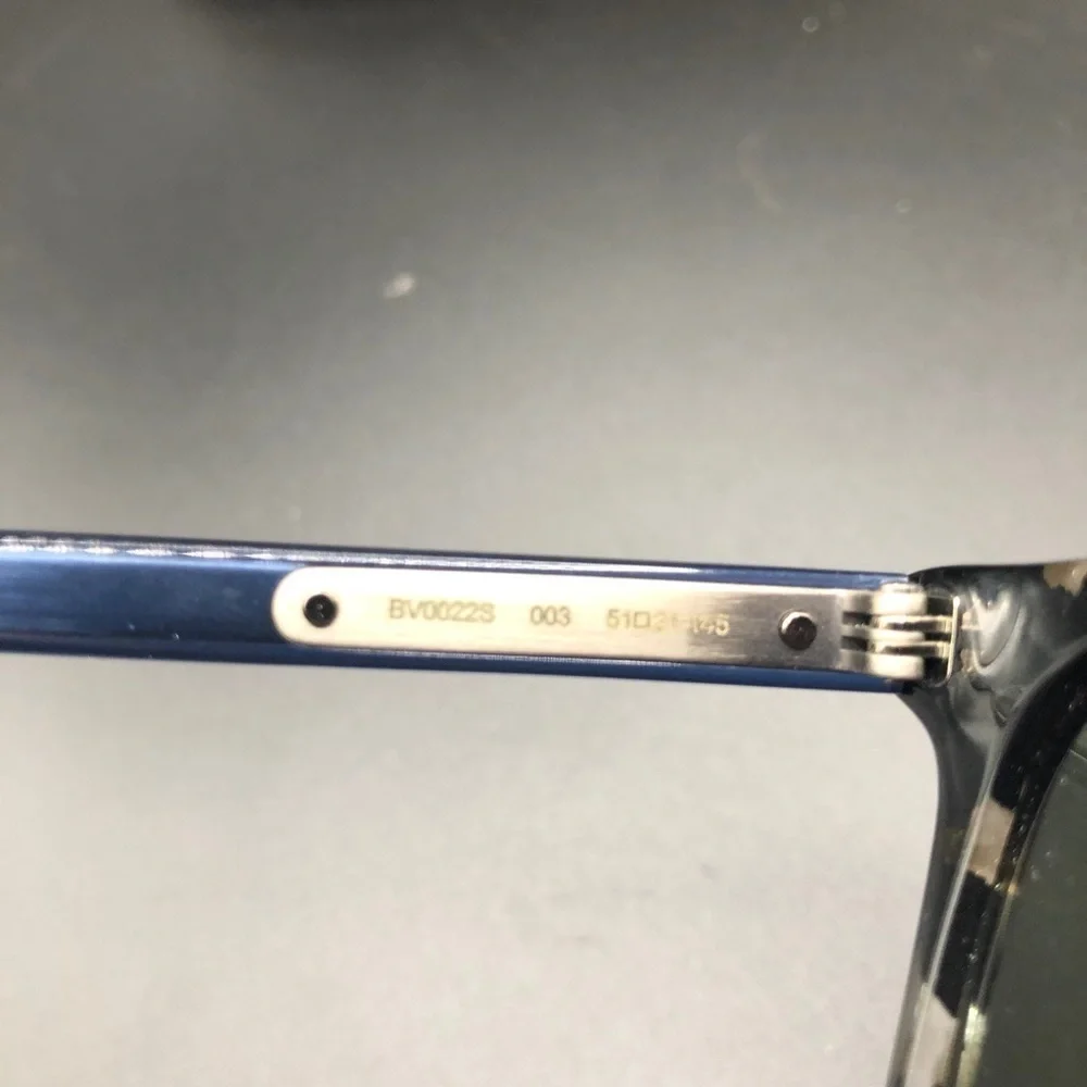 Bottega Veneta Navy Wayfarer Sunglasses